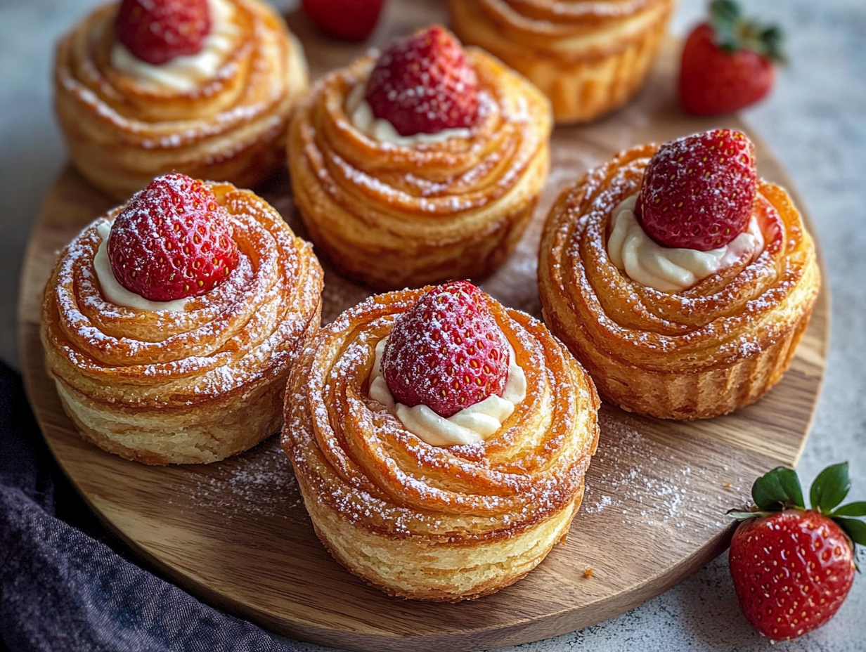 Strawberries and Cream Cruffins