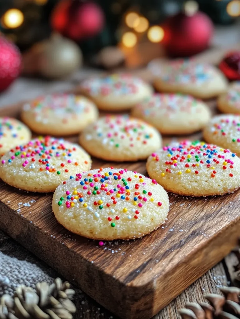 There's something magical about baking during the holiday season, and these Festive Twinkle Butter Cookies embody that spirit perfectly! Picture a warm, buttery cookie adorned with festive sprinkles, making them as delightful to look at as they are to eat. These cookies are incredibly soft with a light crunch on the edges, making them an irresistible treat at any holiday gathering. Family and friends will love them, and they'll become a cherished tradition in your festivities!