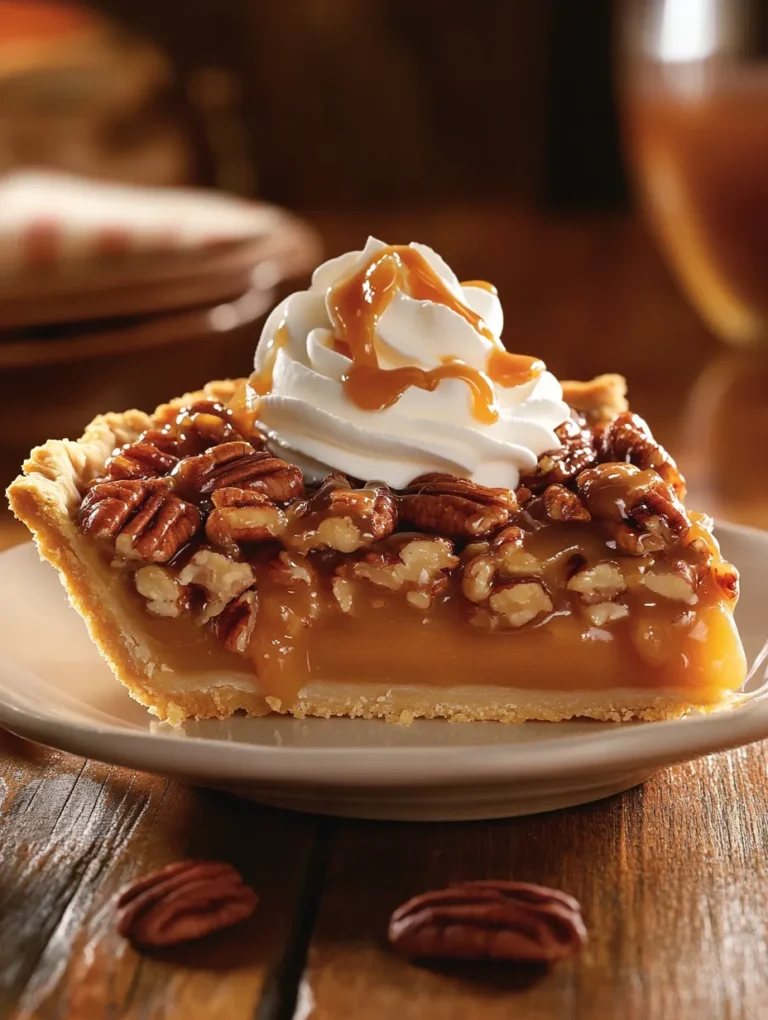 Indulge in a slice of Caramel Pecan Delight Pie, a dessert that perfectly balances rich flavors with delightful crunch! Picture a flaky crust enveloping a luscious filling of gooey caramel, buttery pecans, and a hint of vanilla, all drizzled with extra caramel goodness. This pie is not just a treat; it’s a centerpiece that promises to wow your guests and create lasting memories around the table. A slice of this pie at family gatherings has always been the highlight of my gatherings—a treat everyone looks forward to!