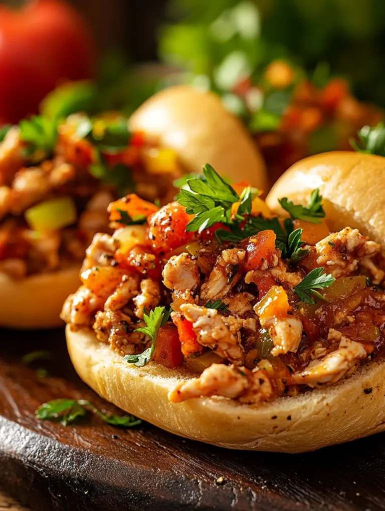 Imagine sinking your teeth into a warm, toasty bun filled with spicy, savory chicken goodness that tingles your taste buds. Get ready for Spicy Cajun Chicken Sloppy Joes, a dish that redefines the classic recipe, injecting it with bold flavors and a delightful kick! Whether you’re hosting a casual family dinner or seeking a fun twist on a game night meal, these sloppy joes are sure to impress. The combination of ground chicken, fresh veggies, and Cajun spices creates a mouthwatering experience that you won’t soon forget!