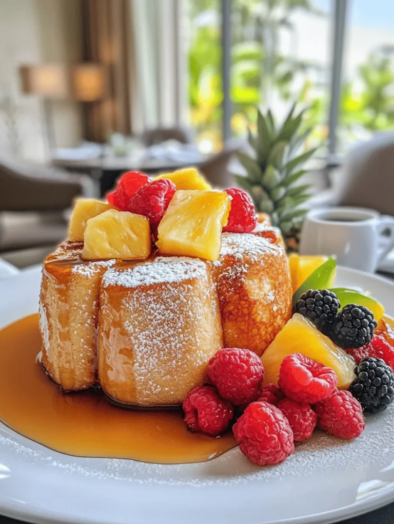 Imagine waking up to the sweet aroma of warm, golden-brown Hawaiian Roll French Toast that’s perfectly soaked in a creamy, rich mixture of eggs and milk, topped with fresh fruits and a drizzle of maple syrup. This delightful dish is more than just breakfast; it's a tropical getaway you can savor right in your kitchen! Bursting with flavor and easy to prepare, this recipe is perfect for a weekend brunch or a special occasion.