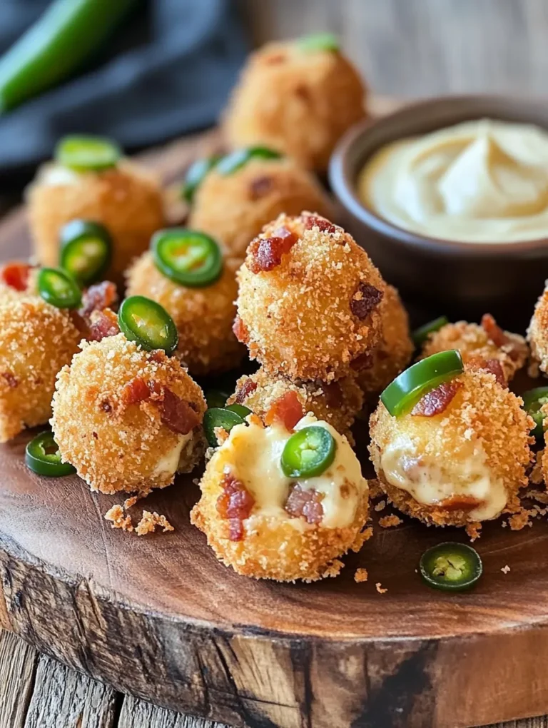 Imagine sinking your teeth into a creamy, cheesy ball that's been perfectly fried to a golden brown and packed with unexpected spicy flavors. Bacon Jalapeño Popper Cheese Balls are the ultimate appetizer that tantalizes the taste buds with a kick of heat from fresh jalapeños and crispy goodness from crumbled bacon. This delightful dish is perfect for parties, game days, or simply indulging during a cozy night in. Once you take a bite, you'll understand why everyone finds these cheese balls utterly irresistible!