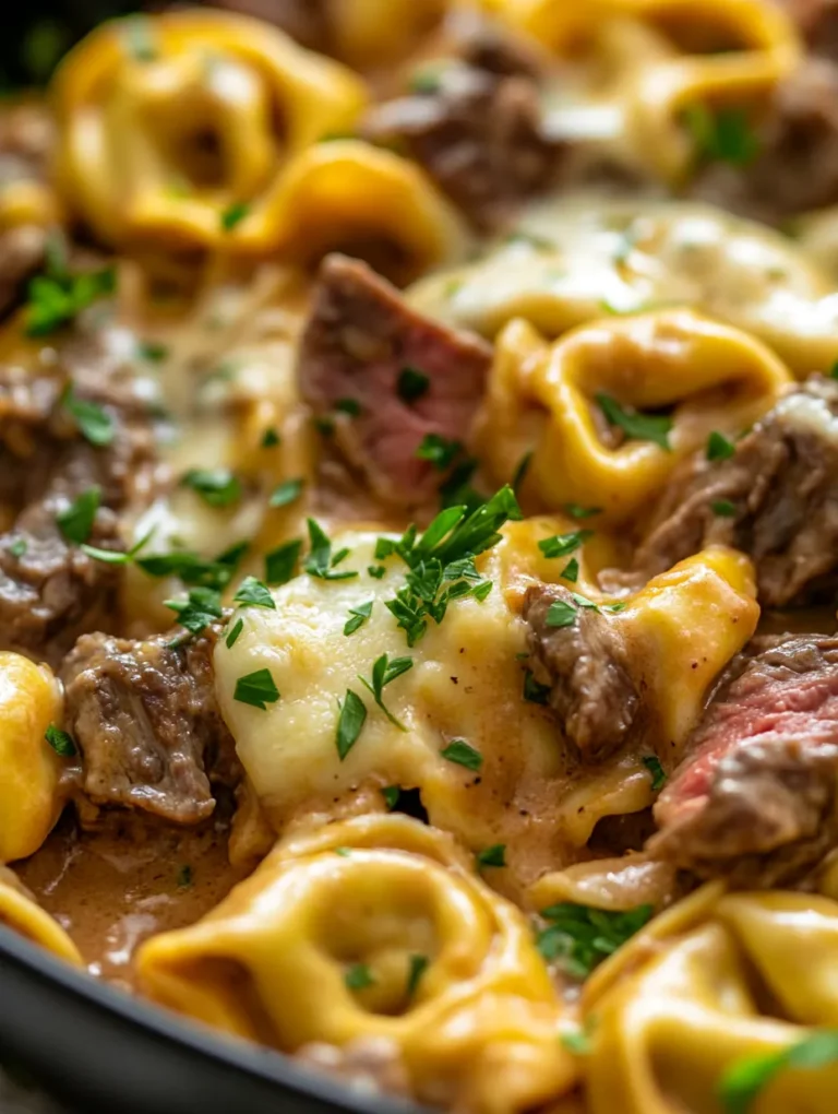 Imagine a dish that brings together the hearty flavors of a classic cheesesteak and the comforting embrace of cheese tortellini, all enveloped in a creamy, rich provolone sauce. Cheesesteak Tortellini in Rich Provolone Sauce is the perfect culinary mashup for any pasta lover! This recipe not only satisfies cravings for both a traditional cheesesteak and creamy pasta but it also impresses with its ease of preparation and delightful flavors. Whether you’re making dinner for the family or hosting friends, this dish guarantees to be a showstopper!