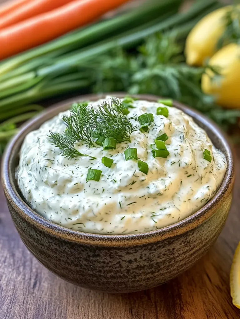 Are you ready to elevate your culinary game with the Best Ranch You'll Ever Taste? This homemade ranch dressing promises a delightful combination of creamy, tangy, and herbal flavors that will leave your taste buds singing. Whether you're drizzling it over a crisp salad, dipping fresh veggies, or complementing crispy wings, this ranch dressing is versatile and truly unforgettable! This creamy concoction can bring any dish to life, making it a cherished addition to any kitchen.