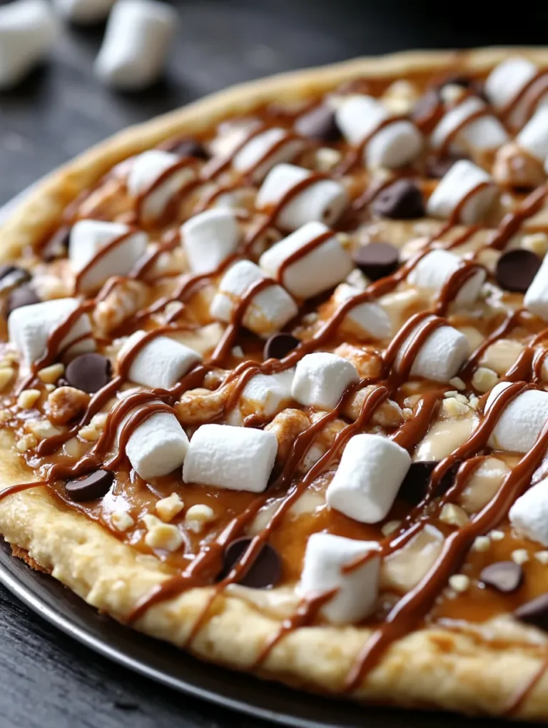 Imagine biting into a warm, gooey dessert pizza topped with layers of melted chocolate and fluffy marshmallows, all cradled in a crispy crust. That delightful picture is what this Chocolate Chip Dessert Pizza brings to the table! Perfect for gatherings or a fun family night, this sweet treat combines the best of pizza and dessert, making it an irresistible hit at any occasion. Whether it's a birthday party, movie night, or just because, this dessert pizza is bound to create sweet memories.