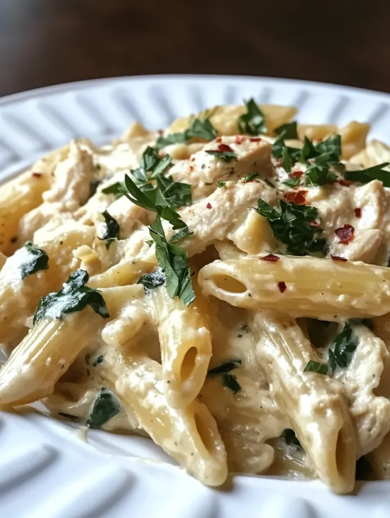 Imagine sinking your fork into a warm, creamy bowl of Crockpot Garlic Parmesan Chicken Pasta, where tender chicken mingles harmoniously with luscious garlic-infused sauce and perfectly cooked pasta. This dish isn’t just a meal—it’s a comforting hug that warms the soul on a chilly evening. With minimal prep time and no fuss, this recipe makes it easier than ever to impress your family or guests with a decadent dinner. It's become a staple in my home, turning every ordinary weeknight into a special occasion.