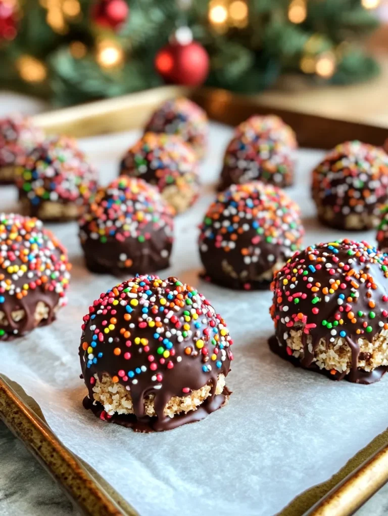 Embark on a tropical culinary journey this holiday season with Pineapple Christmas Balls! These bite-sized treats are a delightful combination of crushed pineapple, graham cracker crumbs, and chocolate, offering a unique yet festive addition to your Christmas dessert spread. With their chewy texture, rich flavor, and a decadent chocolate coating adorned with vibrant sprinkles or glittery toppings, these little balls of joy are bound to be a family favorite. Whether it’s a holiday gathering or a cozy evening at home, serve these chilling morsels and watch them disappear!