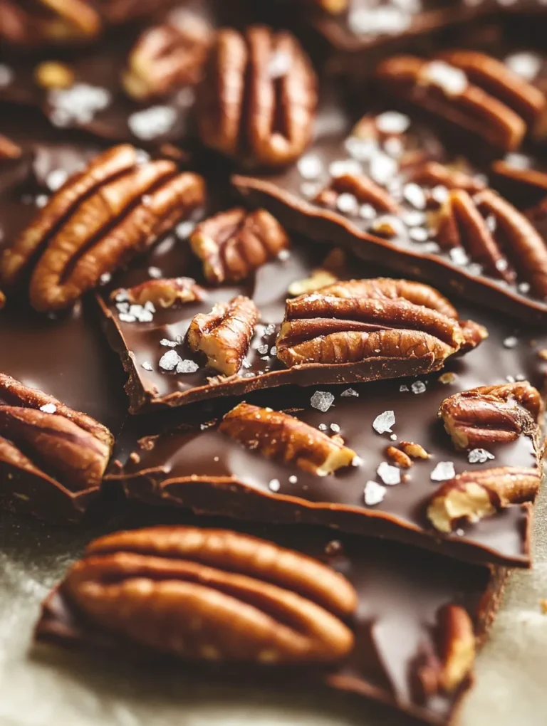 Imagine biting into a delightful piece of Pecan Pie Bark that combines the rich flavors of toasted pecans, buttery caramel, and decadent chocolate. This treat is not only a festive addition to any dessert table but also an easy recipe that requires minimal time and effort. Perfect for holiday gatherings or gifting, this Pecan Pie Bark Delight offers a unique twist on the traditional pecan pie that will leave everyone wanting more!