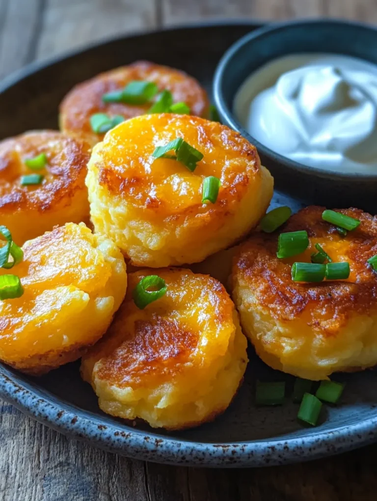 If you're craving a delightful comfort food that combines creamy textures with a cheesy crunch, look no further than these Cheesy Mashed Potato Puffs! This recipe is a crowd-pleaser, perfect for family gatherings, parties, or even a cozy night in. Imagine golden-brown puffs that are crispy on the outside and ooey-gooey on the inside. With every bite, you get a combination of melty cheddar and rich parmesan, making these puffs utterly irresistible. Trust me; once you try them, you’ll be hooked!