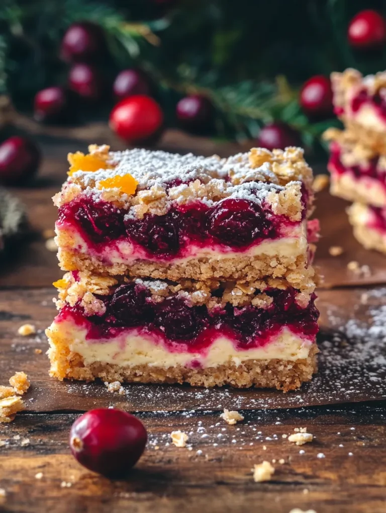 Get ready for a delightful treat that combines the tartness of cranberries with the sweetness of white chocolate! These Cranberry Bliss Bars are a holiday favorite that bring together comforting flavors in every bite. Not only are they visually appealing with their vibrant cranberry hue, but they also offer a delicious balance of textures—a chewy base topped with creamy white chocolate. Whether you’re celebrating the festive season or simply indulging in a sweet craving, this recipe is sure to impress!