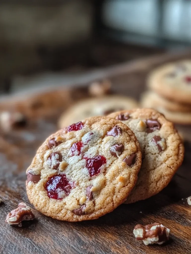 If you’re looking for a cookie that combines the rich, gooey goodness of chocolate with a delightful burst of cherry, then this Maraschino Cherry Chocolate Chip Cookies Delight recipe is your dream come true! Imagine biting into a soft, chewy cookie where the sweet chocolate chips and tart cherries dance with every morsel. Not only are these cookies a visual treat with their vibrant red cherry bits, but they also add a nostalgic sweetness that instantly reminds you of joyful celebrations and family gatherings. Prepare to impress your friends and family with this unique twist on the classic chocolate chip cookie!