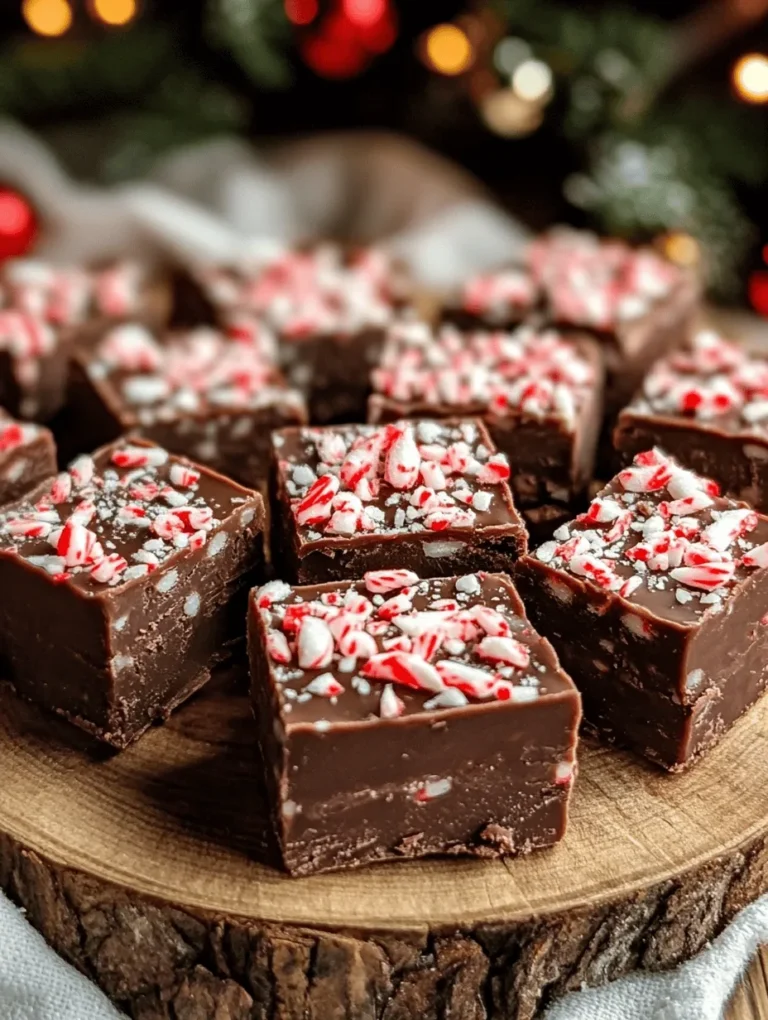 As the holiday season approaches, sweet indulgences become the norm, and nothing says festive quite like a batch of Holiday Peppermint Chocolate Fudge! This delightful treat is an irresistible combination of rich, creamy chocolate and refreshing peppermint, creating a mouth-watering flavor that warms the heart. Imagine unwrapping a piece of this fudge, with its smooth texture and crunchy peppermint topping, while enjoying the holiday spirit. This recipe is a beloved tradition in many households and is sure to become a favorite in yours as well.