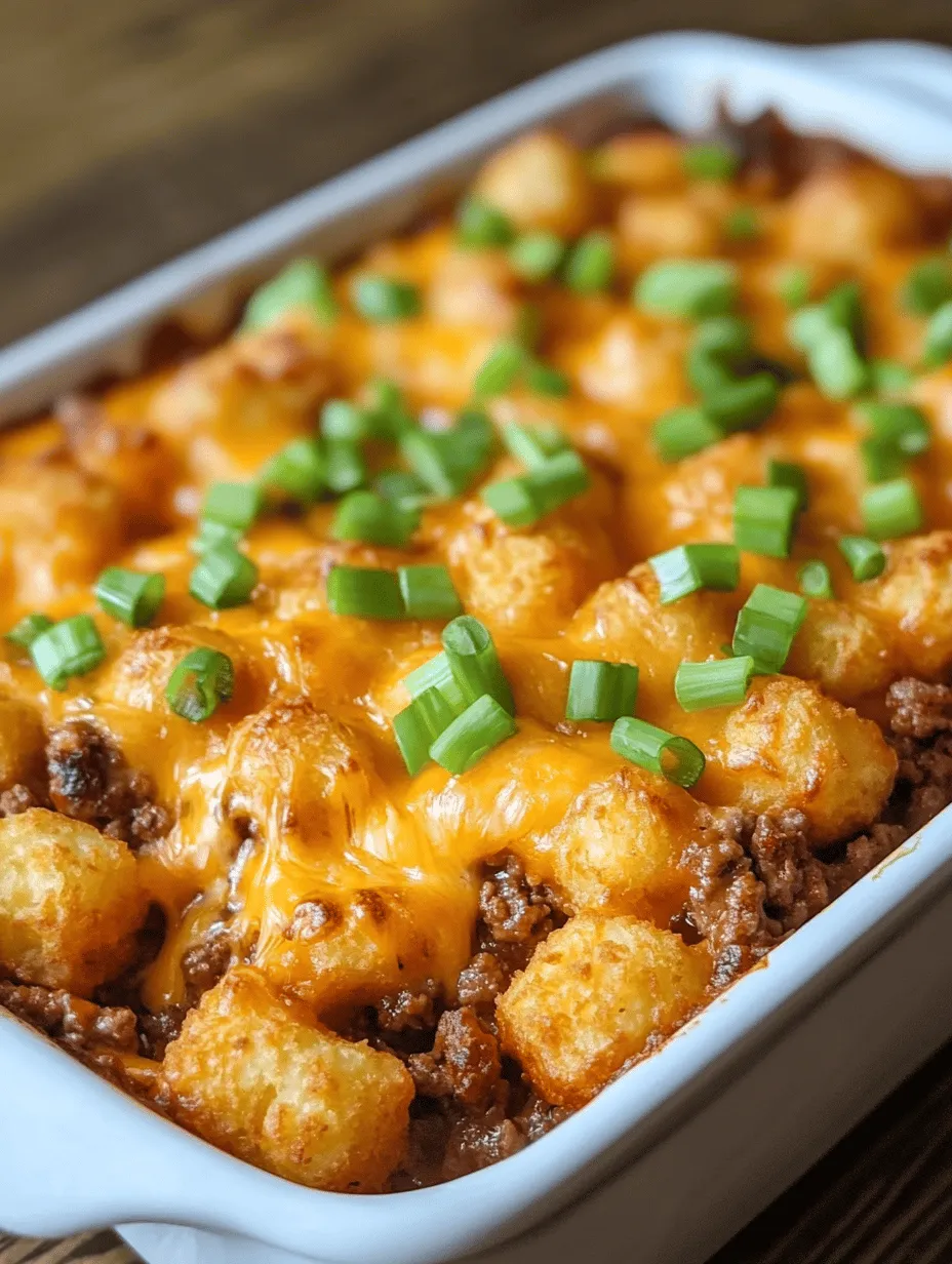 Imagine a cozy evening when the aroma of a baked casserole fills your home. Chili Cheese Tater Tot Casserole invites you to indulge in layers of comfort and flavor. Perfect for busy weeknights or casual gatherings, this dish combines crispy tater tots, savory chili, and gooey cheese, creating a delightful harmony of taste and texture. It’s a family favorite that’s sure to please every palate!