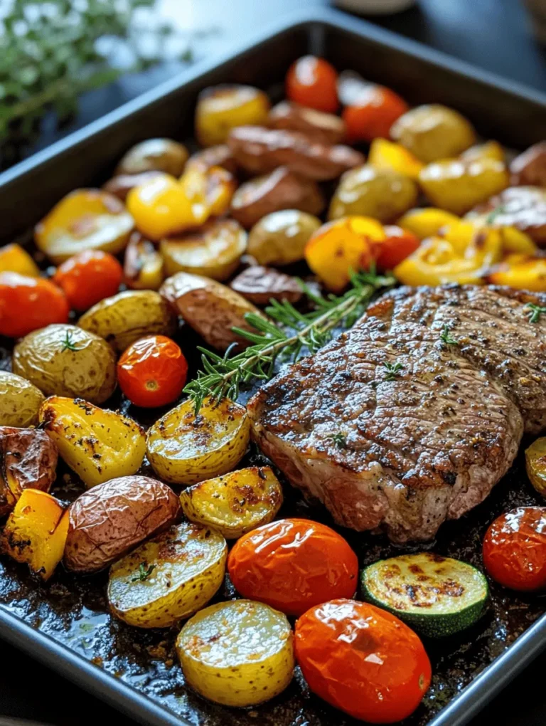 Imagine the delightful aroma of seasoned sirloin steak and colorful roasted veggies wafting through your kitchen, all while you sip a glass of your favorite red wine. Sizzling Sheet Pan Steak & Veggie Delight is not just a meal; it’s an experience! This recipe is special because it combines effortless preparation with gourmet flavors, making it perfect for both family dinners and impressing guests. Not only is it delicious, but it’s also visually stunning, presenting a vibrant mix of textures and colors on your dinner table.