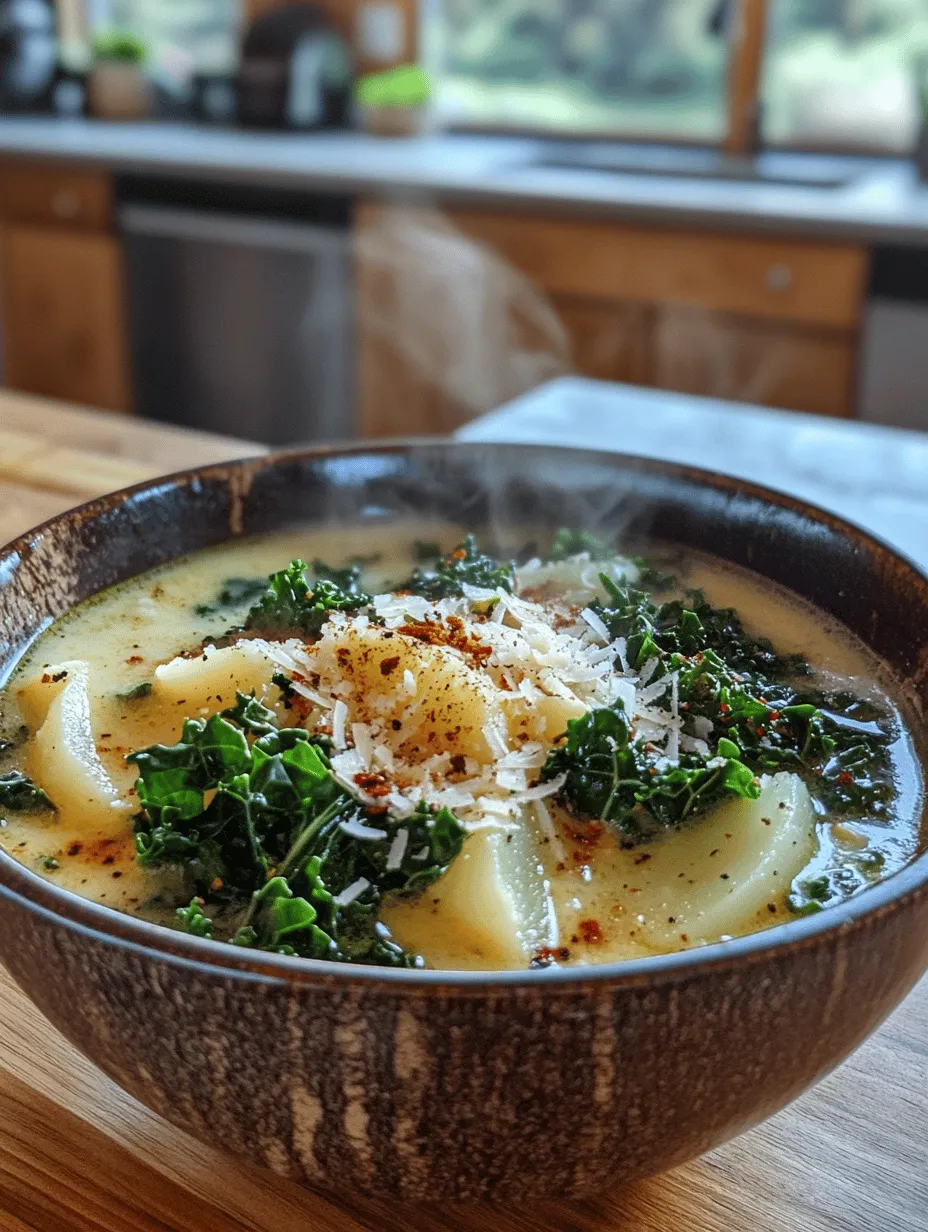 Imagine coming home on a chilly evening to the comforting aroma of a hearty Zuppa Toscana Soup bubbling away on the stove. This rustic Italian soup is a delightful blend of creamy goodness, spicy sausage, and nutrient-rich vegetables, creating a dish that's as warming as a hug. This particular recipe holds a special place in my heart, as it’s a family favorite that sparks memories of cozy gatherings around the dinner table. Perfect for sharing with loved ones or enjoying alone with a good book, this soup is sure to become a recurring star in your kitchen repertoire.