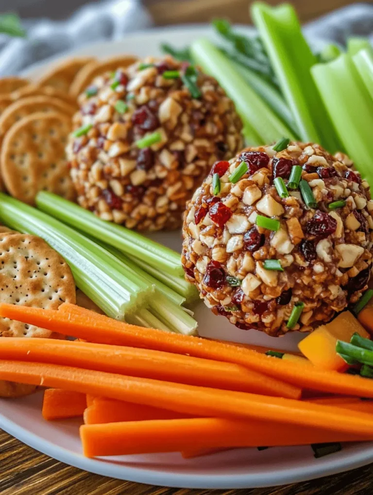 Are you ready to impress your guests at your next gathering? The Festive Cheeseball Delight Platter is the epitome of elegance and flavor, perfect for any celebration. This enticing platter is not only a feast for the eyes, showcasing vibrant colors and textures, but it also brings a delightful medley of tastes, combining the creaminess of cheeses with the crunch of walnuts and the sweetness of cranberries. Each bite offers a heavenly experience that transports you to a winter wonderland of flavors, making it the star of your appetizer spread. It's a recipe that holds a special place in my heart, often bringing my family together during the holidays, and it’s sure to become a favorite at your table too!