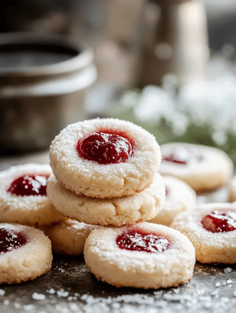 Prepare yourself for a delightful treat with these Raspberry Almond Shortbread Cookies! These charming cookies are not only visually appealing with their delicate cut-out design but also offer a heavenly combination of buttery shortbread and fruity raspberry jam. As you sink your teeth into one, you'll experience the melt-in-your-mouth texture that makes these cookies irresistible. These cookies are perfect for special occasions or a cozy afternoon at home. You might even find yourself making them just to share a sweet memory with loved ones!