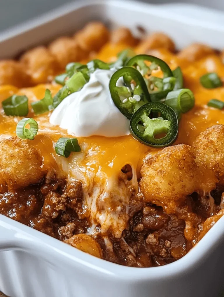 Picture this: a golden, bubbling casserole fresh out of the oven, the aroma of chili and cheese mingling in the air. That’s the irresistible allure of Chili Cheese Tater Tot Casserole! Perfect for busy weeknights or cozy gatherings, this dish brings together savory ground beef or turkey, hearty chili, and crispy tater tots all crowned with melty cheese. It’s a comforting blend of flavors that will have everyone coming back for seconds - or thirds!