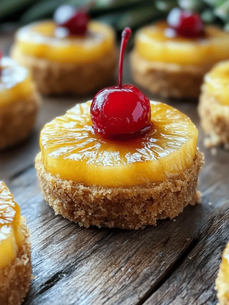 Imagine indulging in a dessert that combines the rich creaminess of cheesecake with the tropical flavors of sun-kissed pineapple. Our Mini Pineapple Upside-Down Cheesecakes encapsulate the perfect harmony of sweet and creamy, making them an irresistible treat for any occasion. This delightful dessert not only pleases the palate but also presents beautifully, making it an ideal choice for parties, picnics, or simple family gatherings!