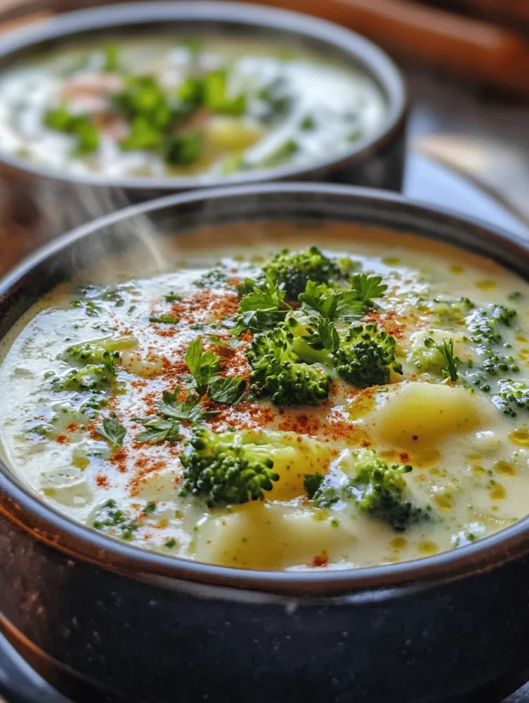 Welcome to a cozy culinary journey with our Cheesy Broccoli Potato Delight Soup! This delightful recipe embodies the essence of comfort food, combining creamy textures and nutritious ingredients into a satisfying bowl that warms the soul. Whether you’re curled up on the couch during a chilly evening or seeking a wholesome meal for your family, this soup is sure to hit the spot.