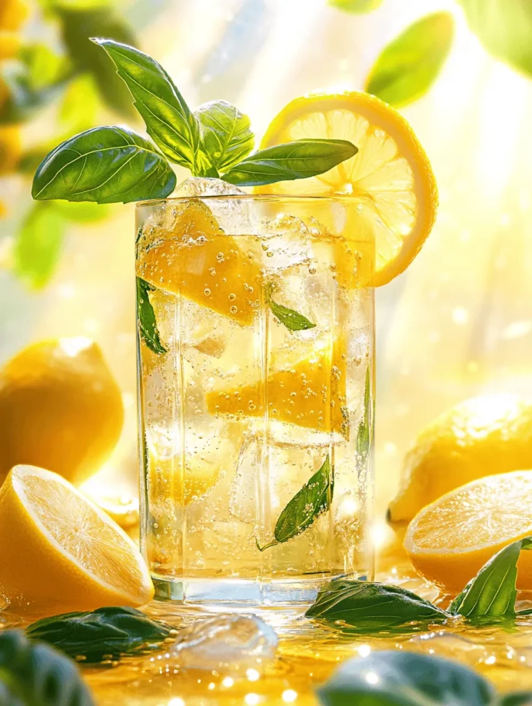 Imagine a hot summer day, the sun shining down while you sip a refreshing drink that balances the vibrancy of citrus with the aromatic touch of fresh basil. This Citrus Basil Sparkling Lemonade is not just a drink; it's a celebration of flavors! This unique recipe combines the tanginess of lemonade with the herbal notes of basil, making it perfect for picnics, gatherings, or just a serene moment at home. This lemonade stands out because it’s simple yet sophisticated, refreshing yet full of character, and it’s sure to impress your family and friends!