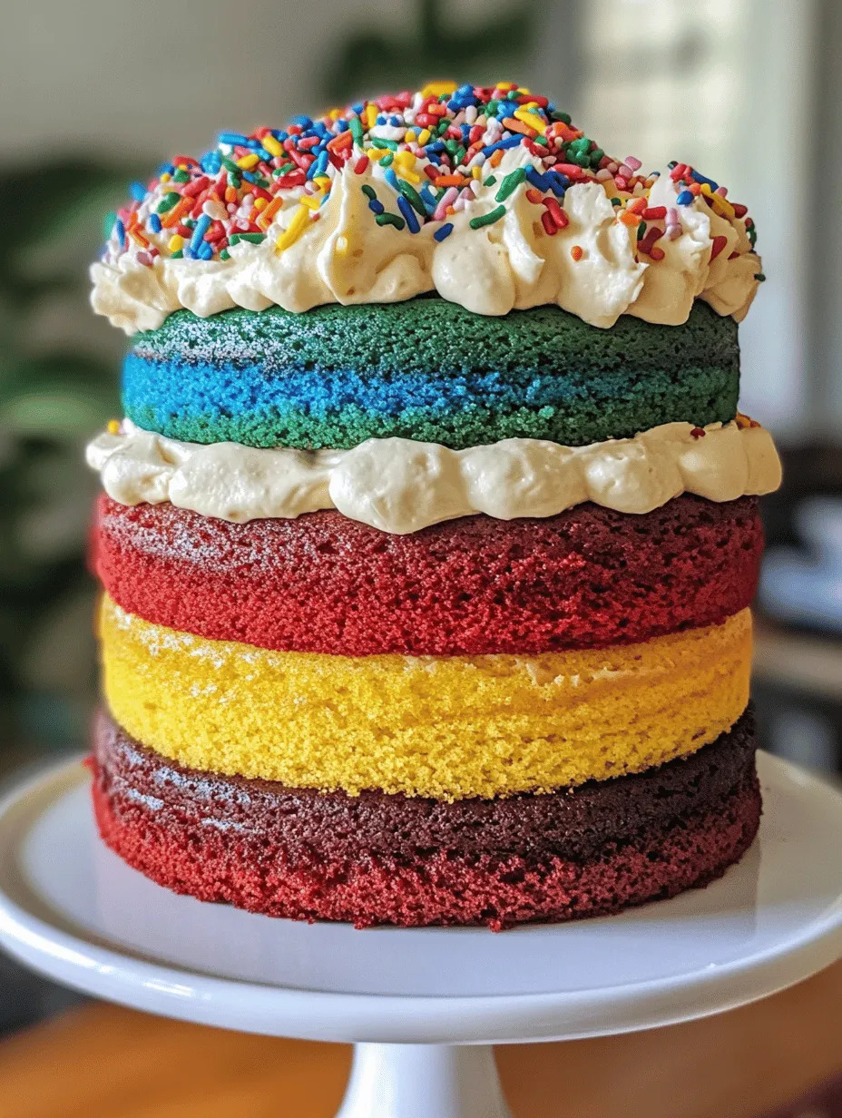 Imagine a cake that’s not only a feast for the palate but also a treat for the eyes! Colorful Birthday Celebration Layers is a vibrant dessert perfect for any birthday bash. With its stunning rainbow hues and rich, creamy frosting, this cake is sure to steal the spotlight. As nostalgia creeps in, it reminds me of the birthdays where each slice brought joy and cheer to everyone around. Let’s dive in and create this delightful masterpiece that will make your celebrations unforgettable!