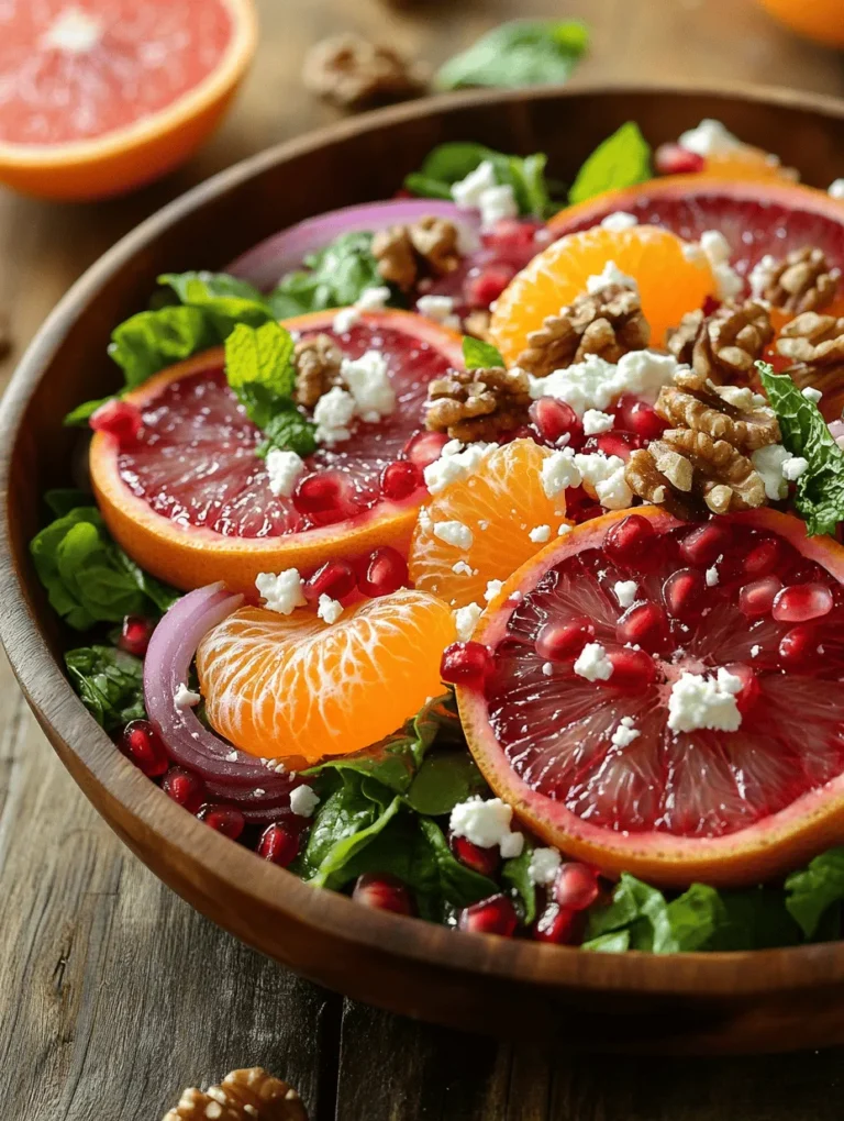 Imagine a colorful bowl filled with vibrant oranges, ruby grapefruit, and sparkling pomegranate seeds. This Winter Citrus Salad with Pomegranate is not just a feast for the eyes; it’s an exciting medley of flavors that embodies the essence of winter. The natural sweetness of the citrus fruits combined with the tartness of pomegranate and the crunch of walnuts delivers a refreshing taste that brightens even the gloomiest of winter days. Perfect as a starter for festive gatherings or as a light lunch, this salad is sure to impress and awaken your taste buds!