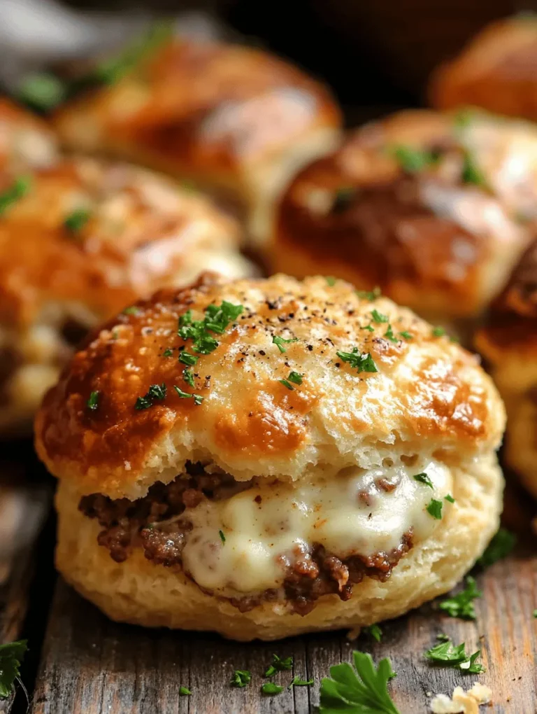 Imagine a delicious burst of flavors as you bite into a warm, golden biscuit filled with savory ground beef, rich melted cheese, and aromatic garlic. Garlic Parmesan Cheeseburger Bombs are the ultimate comfort food that will delight your taste buds! Perfect for parties, game night, or a cozy family dinner, these cheesy bombs are guaranteed to impress. With their delectable combination of ingredients and easy preparation, this recipe has quickly become a go-to favorite in many households!