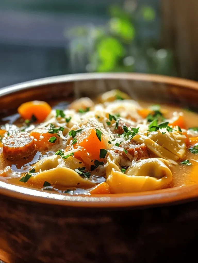 When the weather gets chilly or you just crave a bowl of something heartwarming, there's nothing quite like a piping hot bowl of Sassy Sausage Tortellini Soup to lift your spirits! Bursting with savory Italian sausage, tender tortellini, and vibrant veggies, this soup is the perfect balance of flavors and textures. It's easy, quick to make, and will quickly become a family favorite that you’ll want to share again and again. Plus, there's nothing more satisfying than slurping a warm bowl of soup, especially when it’s packed with cheesy goodness!