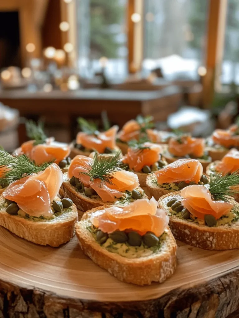 As the clock strikes midnight on New Year’s Eve, the clinking of glasses is often accompanied by delectable bites that elevate our celebration. One showstopper that never fails to impress is the New Year’s Smoked Salmon Crostini with Lemon Dill Cream. These vibrant, flavorful appetizers are not just a treat for the taste buds, but they also boast an elegant presentation that shines on any festive table. Imagine crisp baguette slices topped with creamy lemon dill delight and arranged artfully, beckoning guests to indulge.