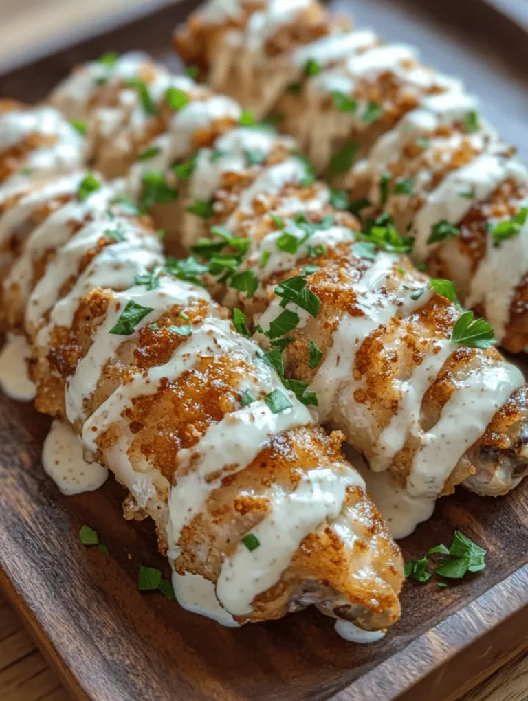 Are you craving a delicious snack that’s crispy, flavorful, and sure to please any crowd? Look no further than Oven-Baked Ranch Chicken Wings! These wings are baked to perfection, coated in a delightful blend of spices, and tossed in creamy ranch dressing for that extra zing. Whether you're hosting a game day party or simply looking to indulge in a tasty treat, this recipe is sure to be a hit!