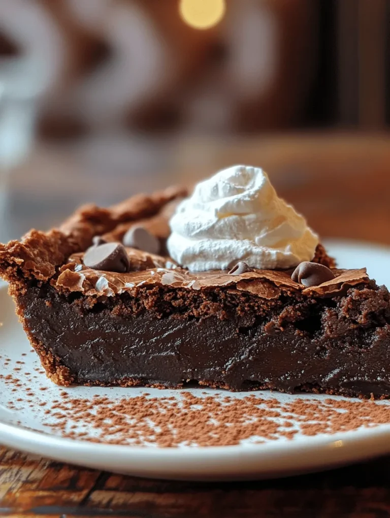 Indulge in the ultimate chocolate experience with our Rich Espresso Brownie Pie! Imagine a dense, fudgy brownie kissed with the bold flavor of espresso, making it a perfect dessert for coffee lovers. This dessert is not just a treat; it's an experience that satisfies your sweet tooth while giving you that invigorating espresso kick. Each slice is a delightful blend of rich chocolate and aromatic coffee, creating a dessert that’s sure to be the star of any gathering.