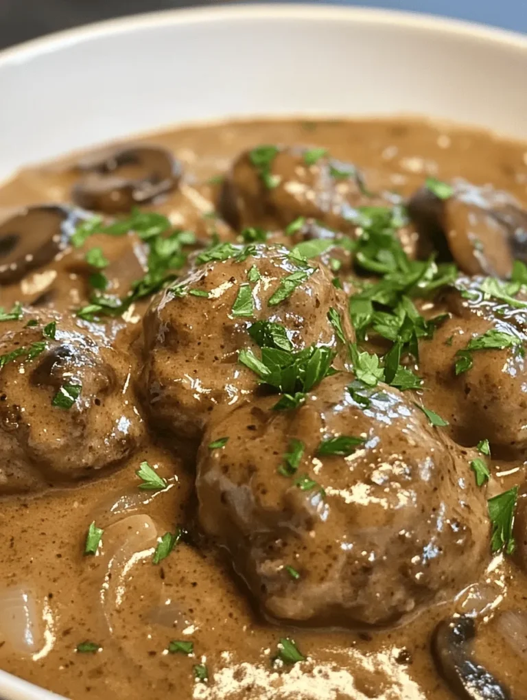 If you’re on the hunt for a hearty, satisfying meal that’s both comforting and flavorful, look no further than this Savory Beef Meatballs in Creamy Mushroom Gravy recipe! Imagine tender, juicy meatballs enveloped in a luscious mushroom gravy that brings warmth and richness to every bite. Perfect for family dinners or a cozy night in, these meatballs are sure to impress both loved ones and dinner guests alike. The creamy sauce is what makes this dish truly special – it elevates simple ingredients into an unforgettable meal.