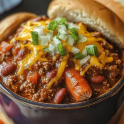 Slow-Simmered Crockpot Hot Dog Chili is more than just a meal; it’s a versatile dish that embodies the spirit of comfort food. Whether served atop a fluffy bun during a backyard barbecue, ladled over a mound of nachos for game day, or enjoyed straight from the bowl on a chilly evening, this chili finds its way into countless culinary scenarios. Its appeal lies not only in its rich flavor and satisfying texture but also in its adaptability. You can customize it to suit your family's tastes, incorporating various beans, spices, and toppings to create a dish that everyone can enjoy.