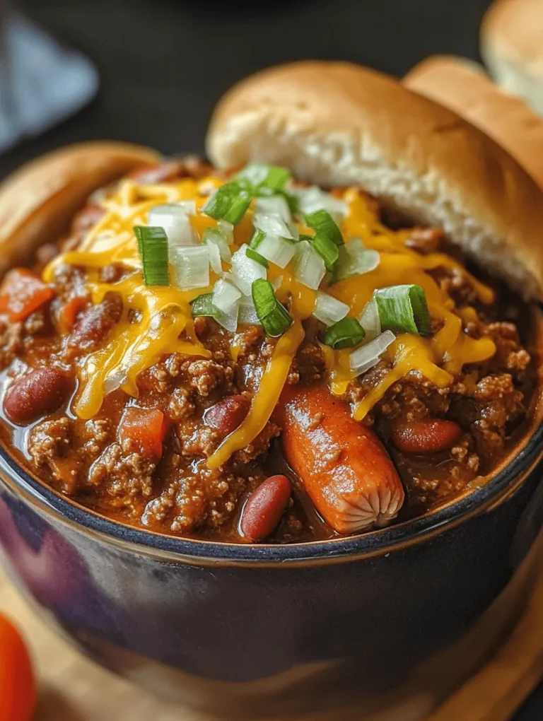 Slow-Simmered Crockpot Hot Dog Chili is more than just a meal; it’s a versatile dish that embodies the spirit of comfort food. Whether served atop a fluffy bun during a backyard barbecue, ladled over a mound of nachos for game day, or enjoyed straight from the bowl on a chilly evening, this chili finds its way into countless culinary scenarios. Its appeal lies not only in its rich flavor and satisfying texture but also in its adaptability. You can customize it to suit your family's tastes, incorporating various beans, spices, and toppings to create a dish that everyone can enjoy.