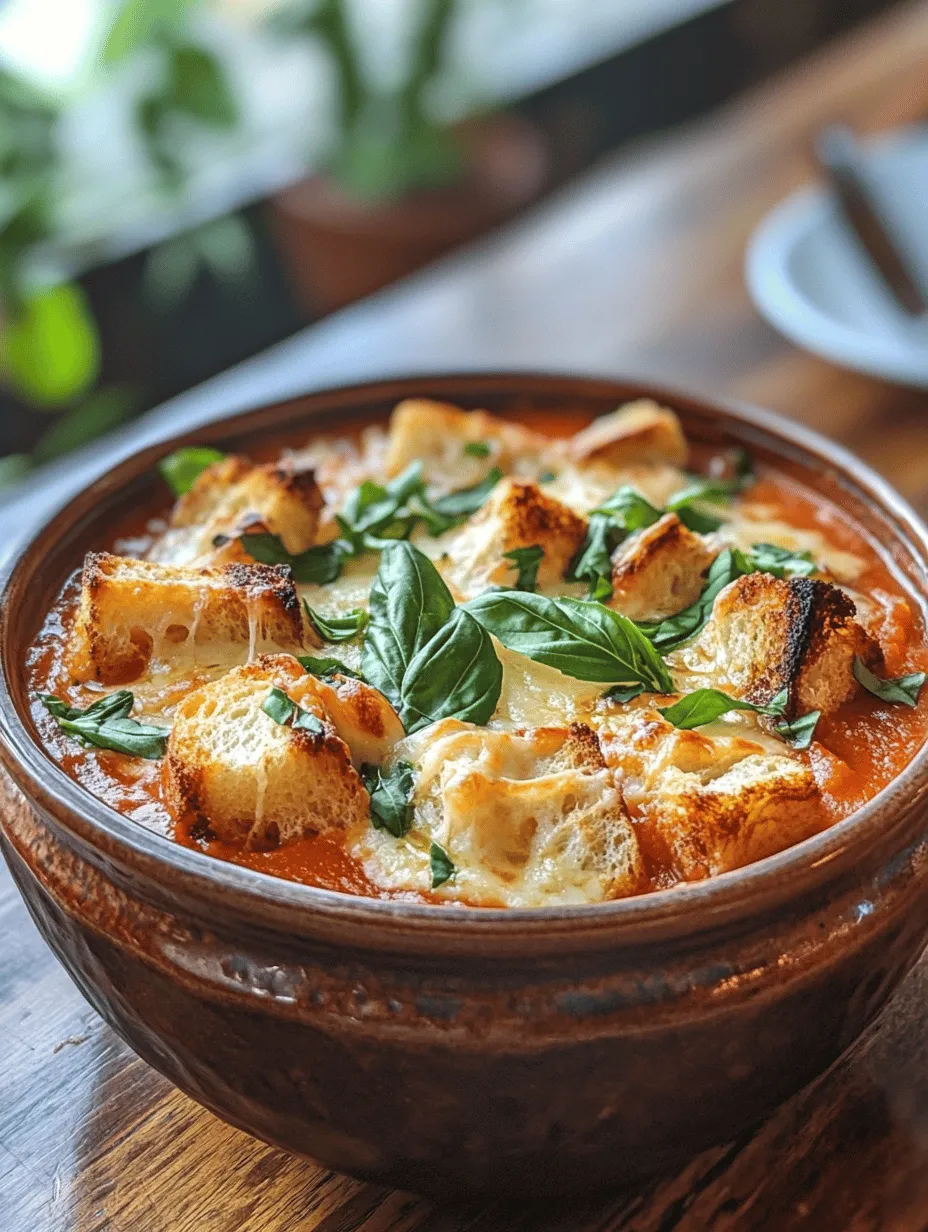 Imagine a warm bowl of Creamy Tomato Basil Soup, rich with the flavors of sun-ripened tomatoes, fragrant basil, and a splash of cream. Now, picture irresistible grilled cheese croutons floating on top of this velvety soup, adding a delightful crunch to every spoonful. This recipe is not just a meal; it’s a cozy hug on a chilly day. Perfect for lunch or dinner, this delightful dish takes you back to childhood memories of comforting meals. Join me as we create a dish that will surely become a staple in your kitchen!