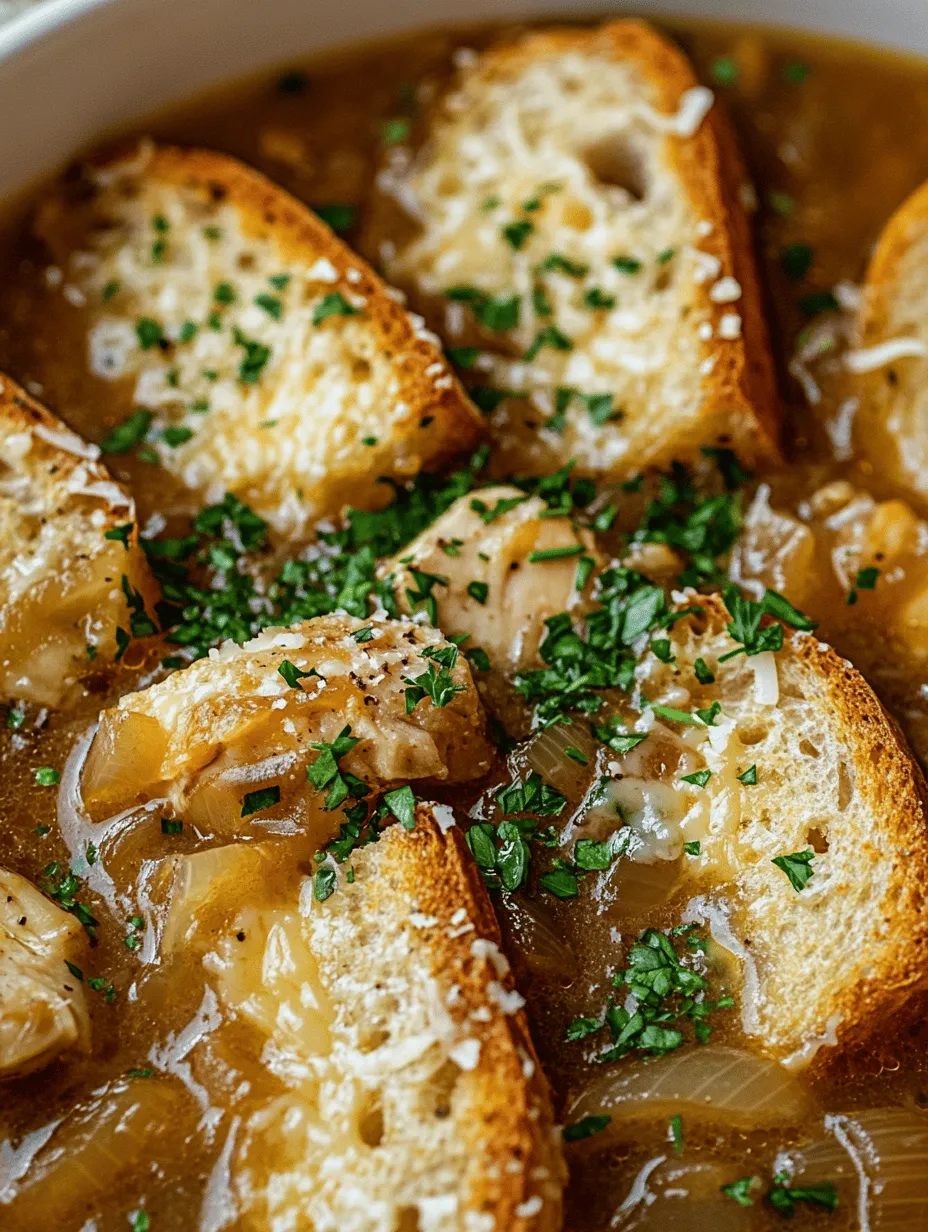 Imagine diving into a steaming bowl of French Onion Chicken Soup Delight, where every spoonful is filled with caramelized onions, tender chicken, and gooey melted cheese atop crusty bread. This dish is a perfect blend of savory flavors and hearty textures, making it an ideal choice for cozy evenings or as a centerpiece for family gatherings. Originating from the French classic onion soup but enhanced with chicken, this recipe adds a delightful twist that’s sure to warm your heart and satisfy your taste buds.