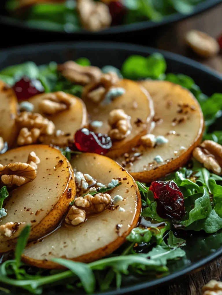 Imagine a warm salad brimming with flavor and textures that dance on your palate. The Warm Pear and Walnut Salad is not just a dish; it's an experience that combines the sweetness of caramelized pears, the crunch of toasted walnuts, and the tanginess of blue cheese. Perfect as a starter or a light meal, this salad impresses not only with its taste but also with its vibrant presentation. Whether you're hosting a dinner party or just treating yourself to a healthy dish, this salad is sure to delight!