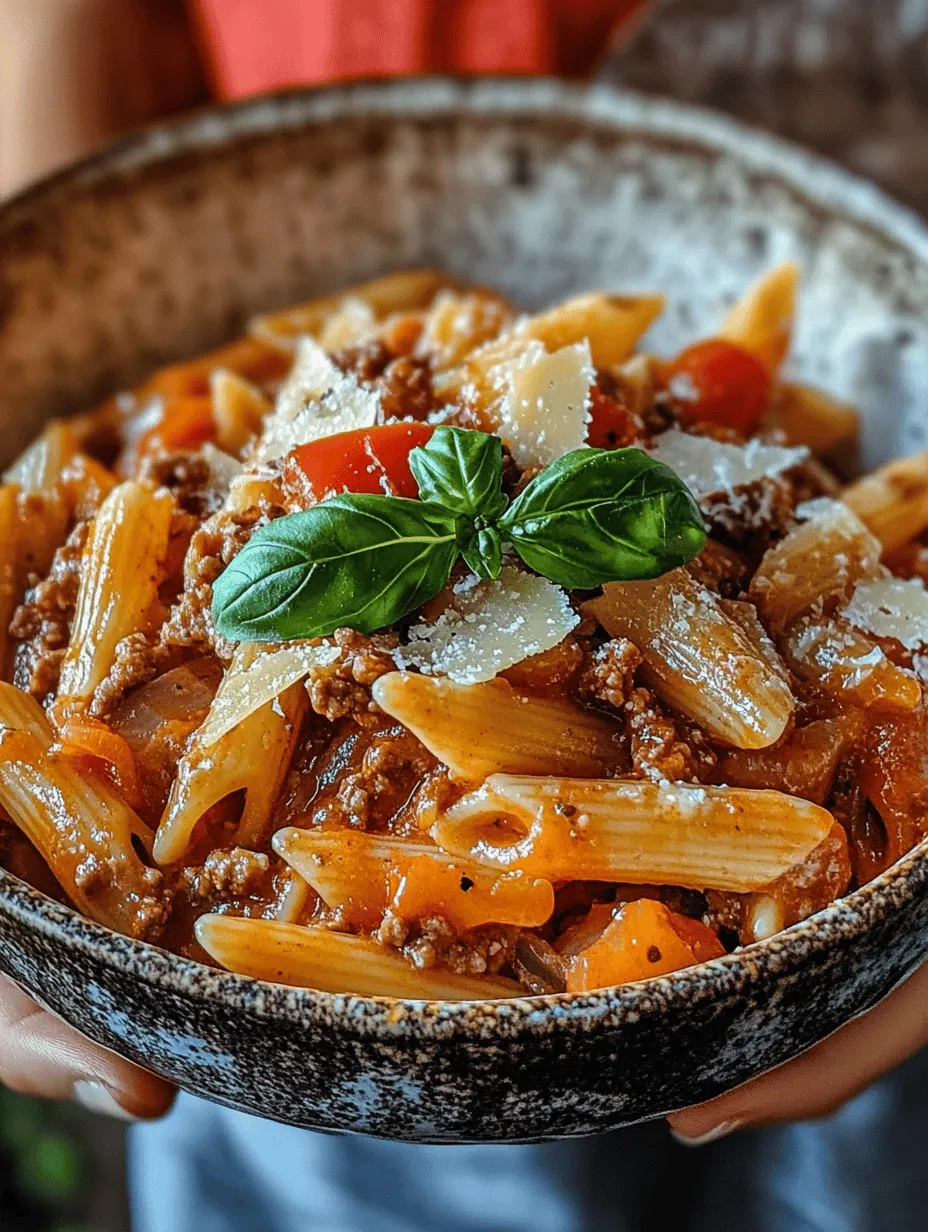 Savory Beef Pasta in Rich Tomato Sauce