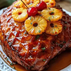 Honey glazed ham with pineapple rings is a classic dish that graces the tables of countless holiday gatherings, family reunions, and festive celebrations. This dish holds a special place in many hearts, bringing together the rich flavors of sweet and savory in a way that elevates any meal. The combination of succulent ham, luscious honey, and tangy pineapple creates an irresistible glaze that not only enhances the flavor of the meat but also adds a beautiful presentation to your table.