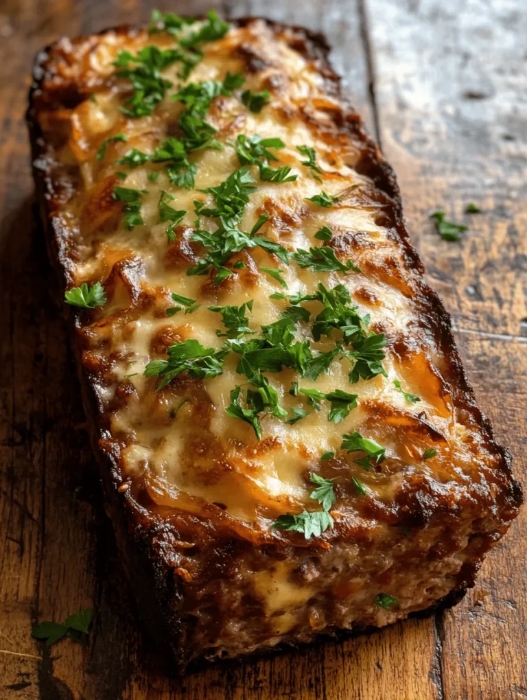 Get ready to fall in love with your new family favorite: the French Onion Meatloaf Delight! This dish marries the comforting flavors of traditional meatloaf with the rich, savory essence of French onion soup and melted Gruyère cheese. Each bite is a delightful mix of juicy meats, beautifully caramelized onions, and a hint of cheesy goodness, making it a truly unique recipe. Perfect for cozy family dinners or special occasions, this meatloaf will surely become a staple at your dinner table!