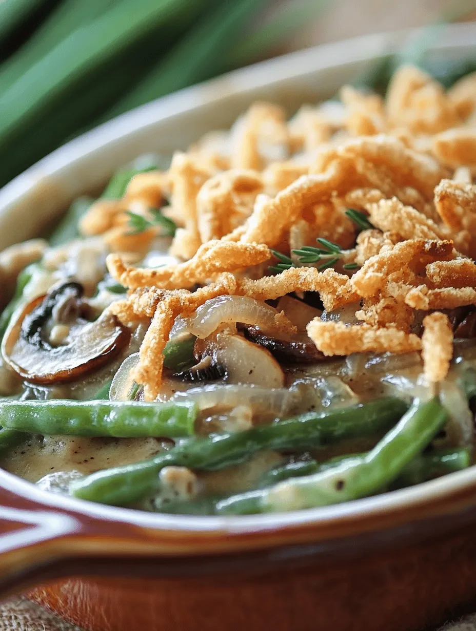 Imagine a dish that embraces you with warmth and comfort, pulling you in with its creamy texture and topped with a satisfying crunch. Cozy Green Bean Bliss Casserole is that dish! Perfect for family gatherings or holiday meals, this casserole combines fresh green beans with savory mushrooms and a rich cream sauce. It’s a comforting classic that has a unique blend of flavors that will leave your guests asking for seconds. As someone who fondly remembers enjoying this dish during chilly fall evenings, I can assure you this recipe will become a staple in your kitchen!