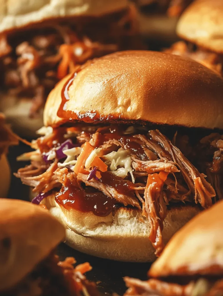 Imagine the aroma of slow-cooked pork wafting through your home, enticing everyone to gather around the table. These Slow Cooker Pulled Pork Sliders are a crowd-pleaser that marries tender, shredded pork with a tangy BBQ sauce, all stuffed between soft slider buns. Perfect for game day, family gatherings, or casual weeknight dinners, this recipe is quick to prepare and offers rich, layered flavors that will leave your guests begging for seconds.