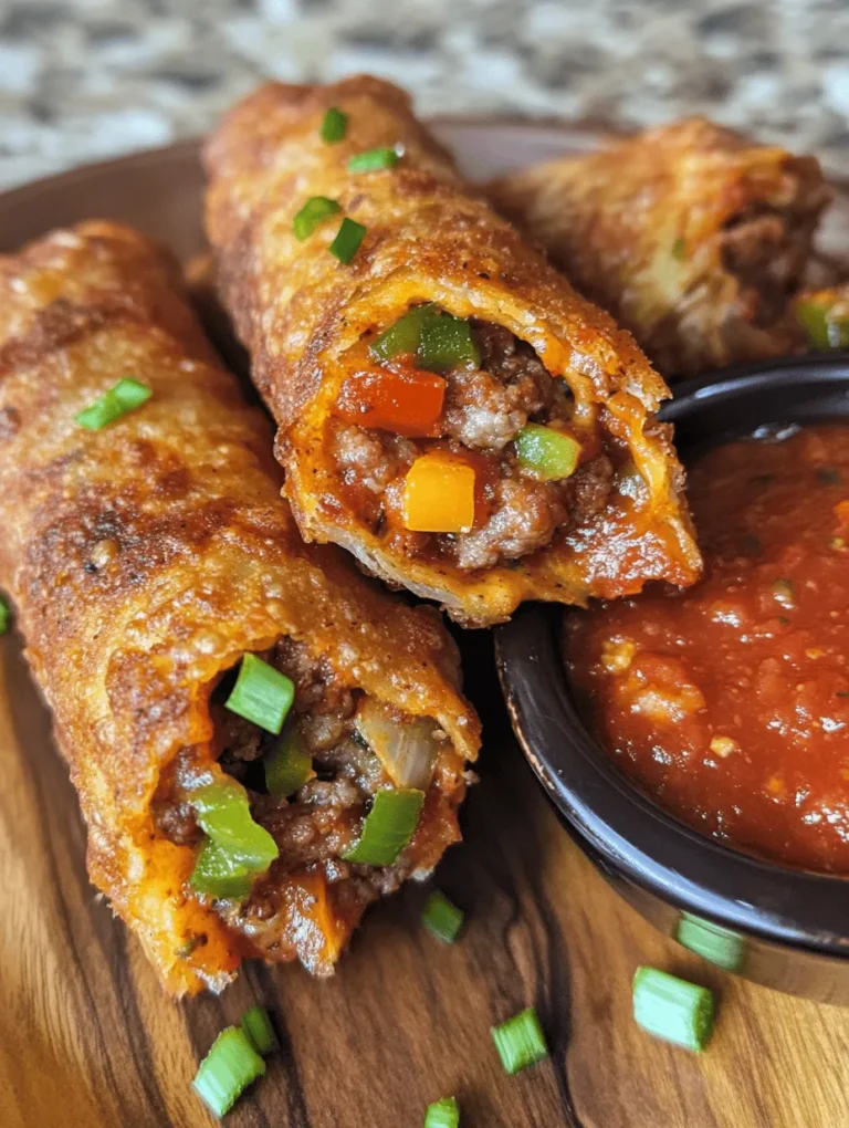 If you're searching for a fun and mouthwatering appetizer, look no further than these Pizza Egg Rolls! Imagine crispy, golden rolls filled with savory Italian sausage, gooey mozzarella cheese, and a zesty kick of pepperoni. Perfect for game day, parties, or a cozy night in, this recipe is a crowd-pleaser. I remember making these with my family and how everyone eagerly gathered around the table, dipping each crispy bite into warm pizza sauce. They’re not only delicious but also easy to make – you’ll be the star of your next gathering!