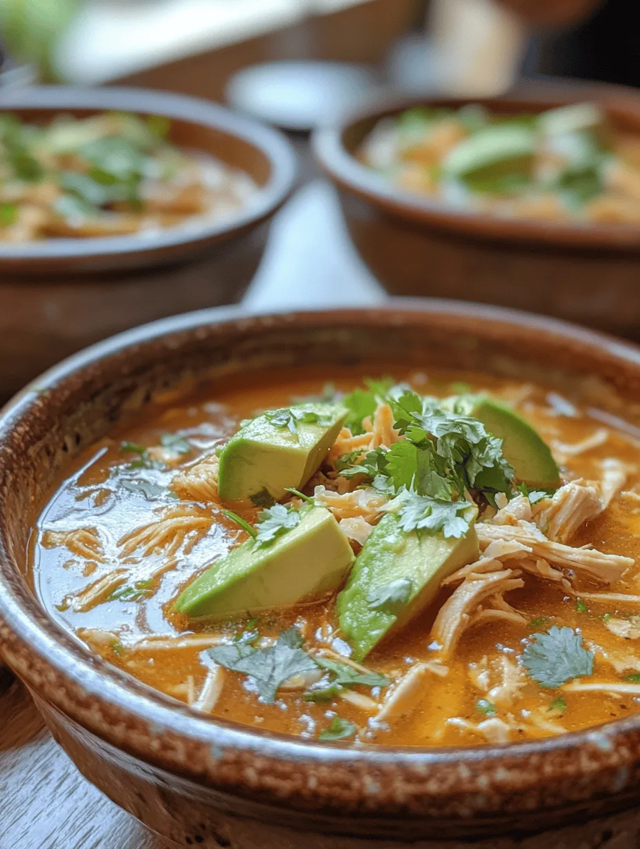 Picture a warm bowl of Spicy Chicken Tortilla Soup, brimming with vibrant colors and bold flavors that dance on your palate. This comforting dish is more than just soup; it's a cozy embrace in a bowl. Whether you’re feeling under the weather, hosting friends, or simply craving something hearty, this soup fits the bill. Its delightful combination of flavors, enriched by tender shredded chicken, fresh avocados, and crispy tortilla strips, makes it a cherished staple in many households. Dive into the world of Mexican cuisine with this soul-satisfying recipe that is sure to become a family favorite!