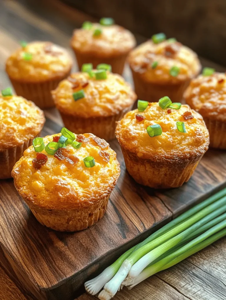 If you're a fan of comfort food that combines rich flavors with a delightful texture, these Bacon & Cheddar Bliss Corn Muffins are sure to become a household favorite. Imagine warm muffins bursting with savory bits of crispy bacon and sharp cheddar cheese, perfect for a brunch gathering or as a side for soup or salad. The aroma wafting through your kitchen while they bake will make your neighbors envious and your family excited for what’s to come!