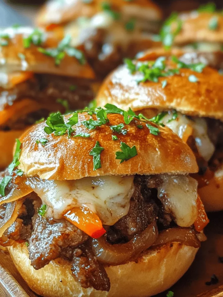 If you're looking for a delicious and satisfying meal that brings a taste of Philadelphia right to your kitchen, look no further than Philly Cheesesteak Sliders. These delightful mini sandwiches pack all the classic flavors of the iconic cheesesteak, but in a perfectly portioned, bite-sized format that's perfect for any occasion. Whether you're hosting a game-day party, a casual family dinner, or just craving something delicious, these sliders are sure to please.