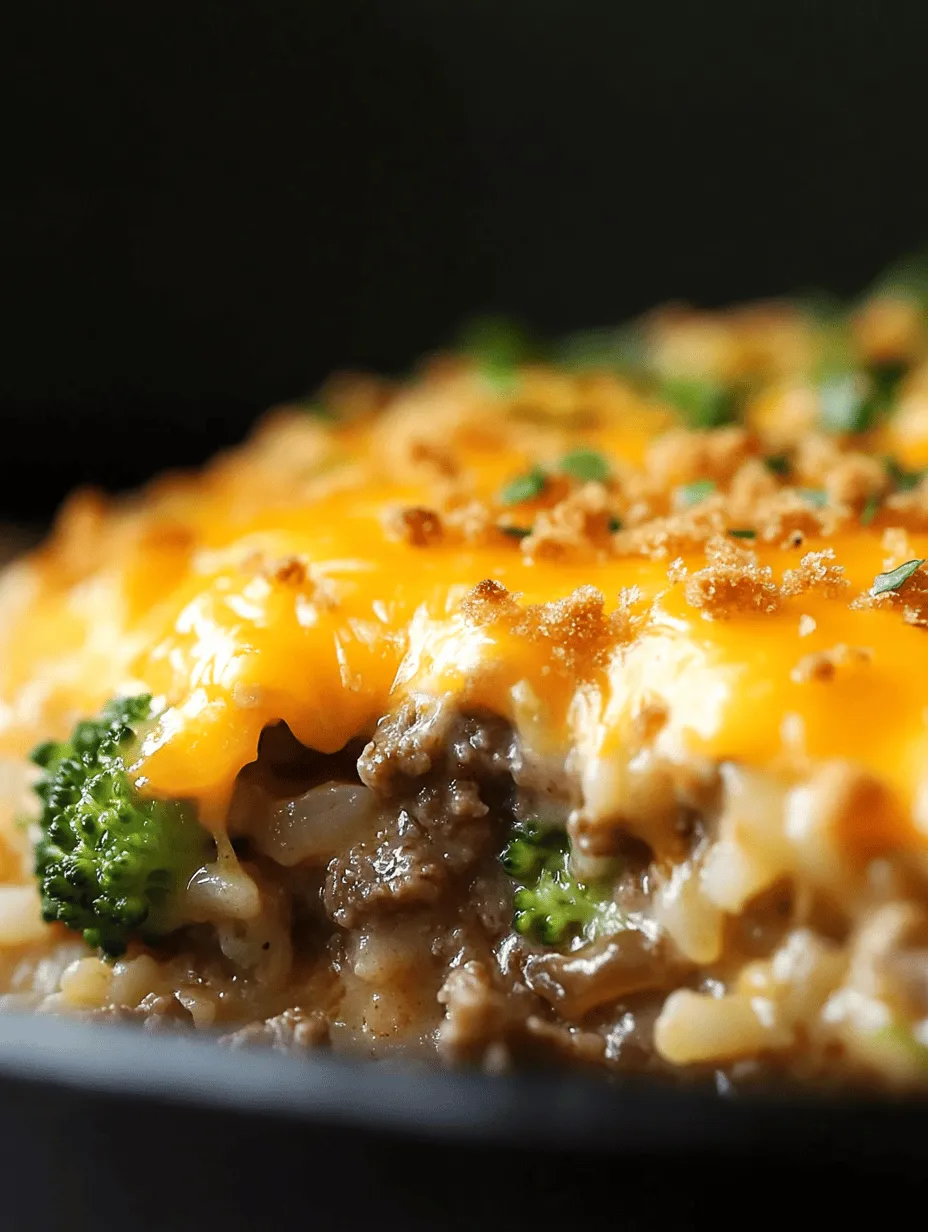 When it comes to hearty, family-friendly meals, nothing beats a warm, bubbling Cheesy Beef and Broccoli Rice Casserole. This delightful dish brings together savory ground beef, vibrant broccoli, and gooey melted cheddar cheese all layered in fluffy rice. Its comforting flavors and satisfying texture make it a go-to for busy weeknights or casual gatherings. Whether you’re an experienced home cook or a beginner in the kitchen, this casserole is sure to become a staple in your rotation!