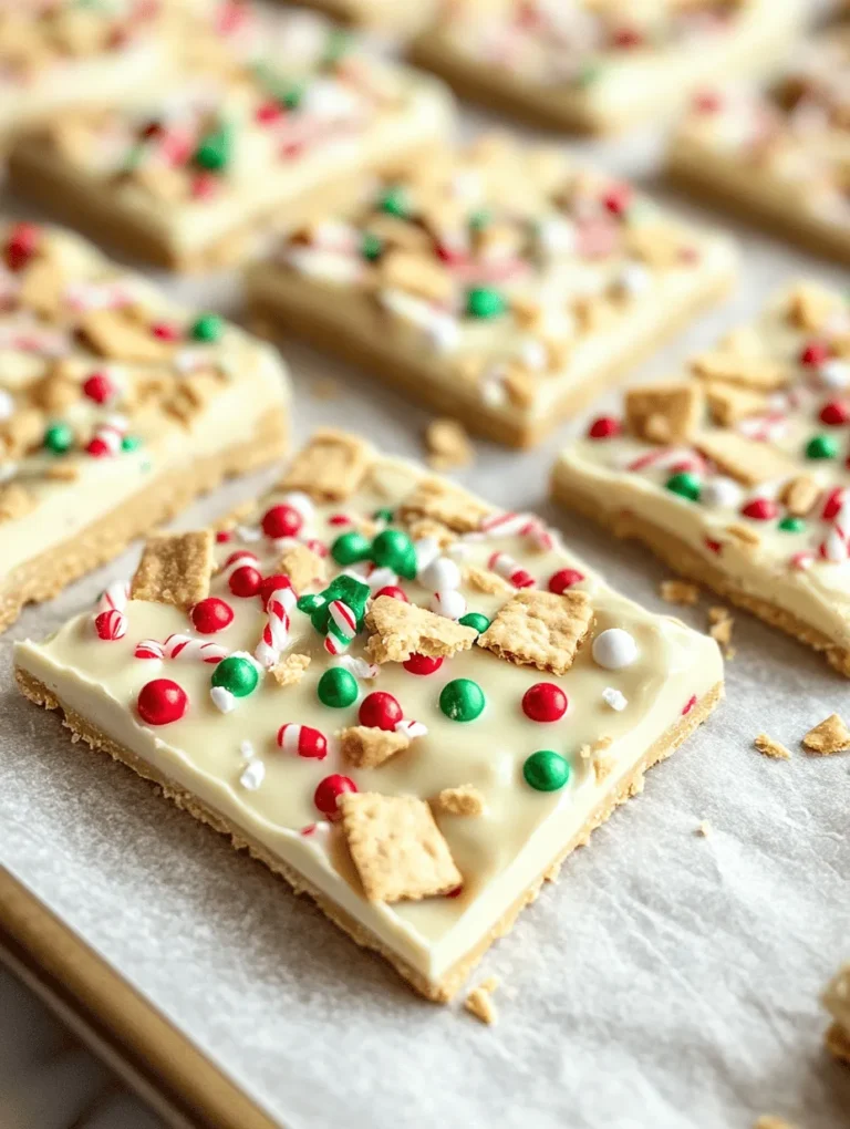 The holidays are a time for joy, and nothing brings out the festive spirit quite like Holiday Peppermint White Chocolate Bark! This sweet, creamy treat is enhanced with the invigorating crunch of peppermint candies and a hint of graham cracker texture. Perfect for sharing with loved ones or placing in decorative gift boxes, this bark is as fun to make as it is to eat. As the aroma of melting white chocolate fills your kitchen, you will be reminded of joyful gatherings and cozy winter evenings.