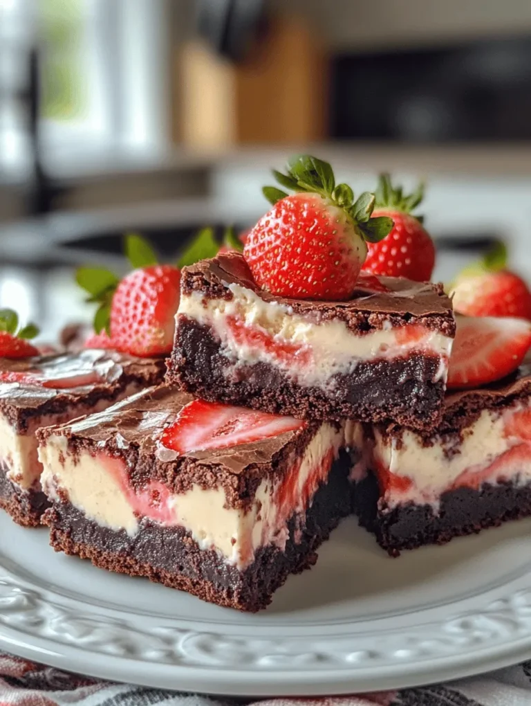 Imagine sinking your fork into a luscious brownie that carries the delightful richness of cheesecake and the vibrant sweetness of fresh strawberries. Easy Strawberry Cheesecake Brownies are not just a dessert; they are an experience that’s perfect for any occasion. Whether it’s a family gathering, a potluck, or simply a treat for yourself, these brownies bring a delightful combination of flavors and textures that is simply irresistible! With a fudgy brownie base harmoniously layered with creamy cheesecake and dotted with fresh strawberries, this recipe is bound to become a treasured favorite.